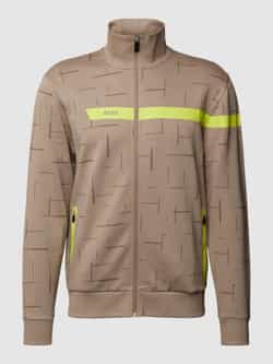 BOSS Green Sweatjack met all-over motief model 'Skaz'