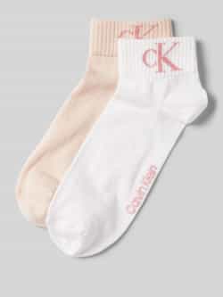 Calvin Klein Jeans Korte sokken CKJ WOMEN QUARTER 2P MONOGRAM (2 paar 2 paar)