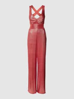 V.M. Jumpsuit met glanseffect