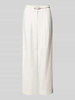 Christian Berg Woman Wide leg stoffen broek met bandplooien