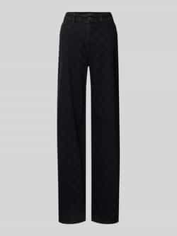 Marc Cain Straight fit jeans met all-over motiefprint