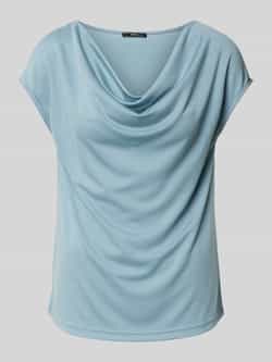 Zero T-shirt met cascadehals