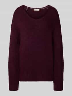 Milano italy Loose fit gebreide pullover met mix van wol en alpaca