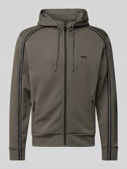 BOSS Green Sweatjack met labelprint model 'Saggy'