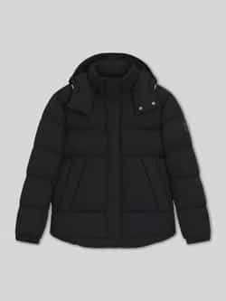 Boss Regular fit gewatteerd jack met opstaande kraag met drukknopen