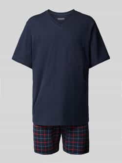 Schiesser Shortama "Comfort Essentials" met opgestikte borstzak (2-delig)