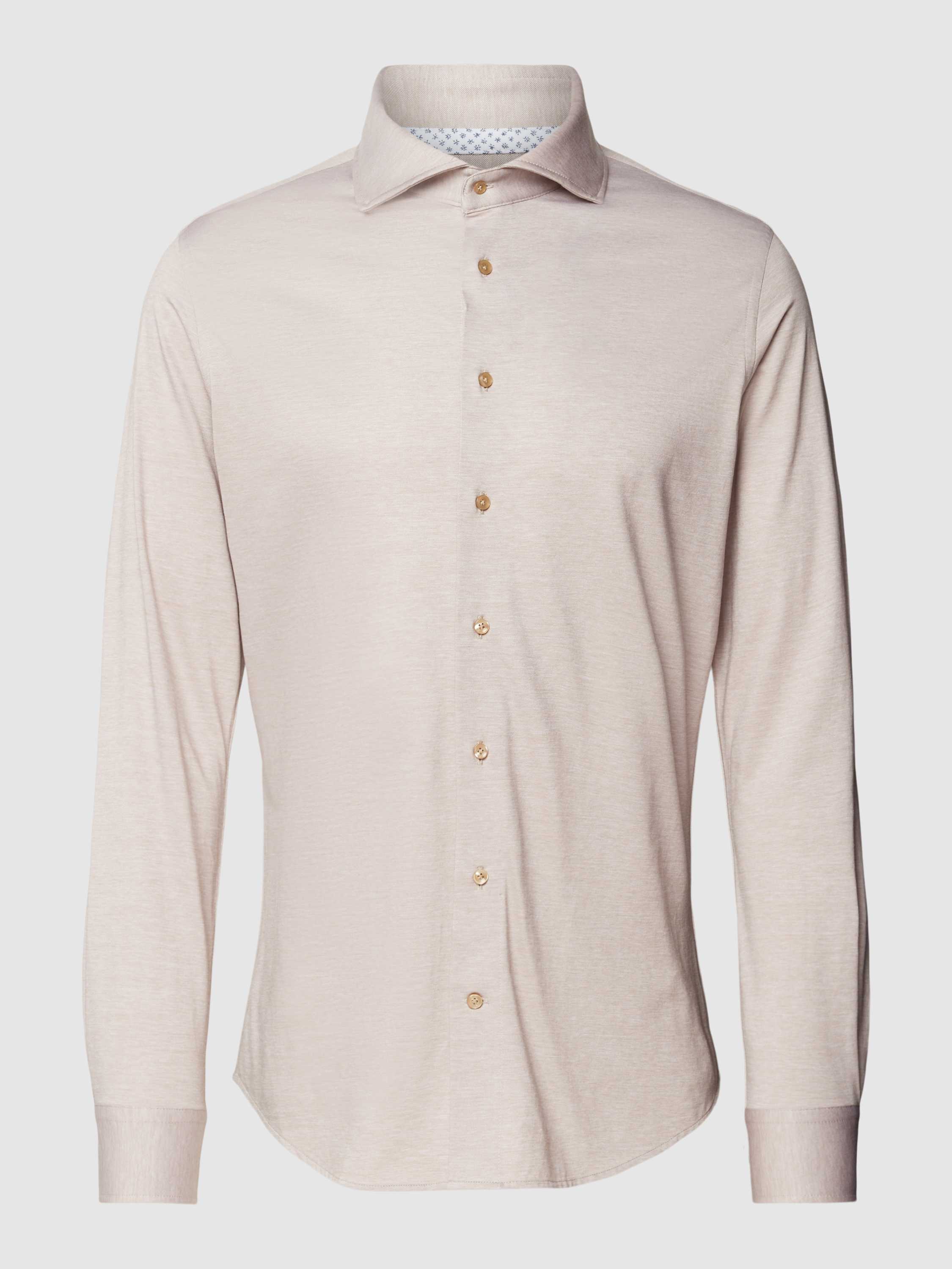 Profuomo Beige Business Overhemd Slim Fit Beige Heren