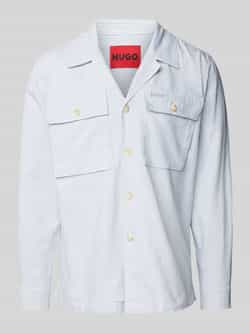 HUGO Regular fit overhemdjack met paspelzakken op de borst model 'Egalo'