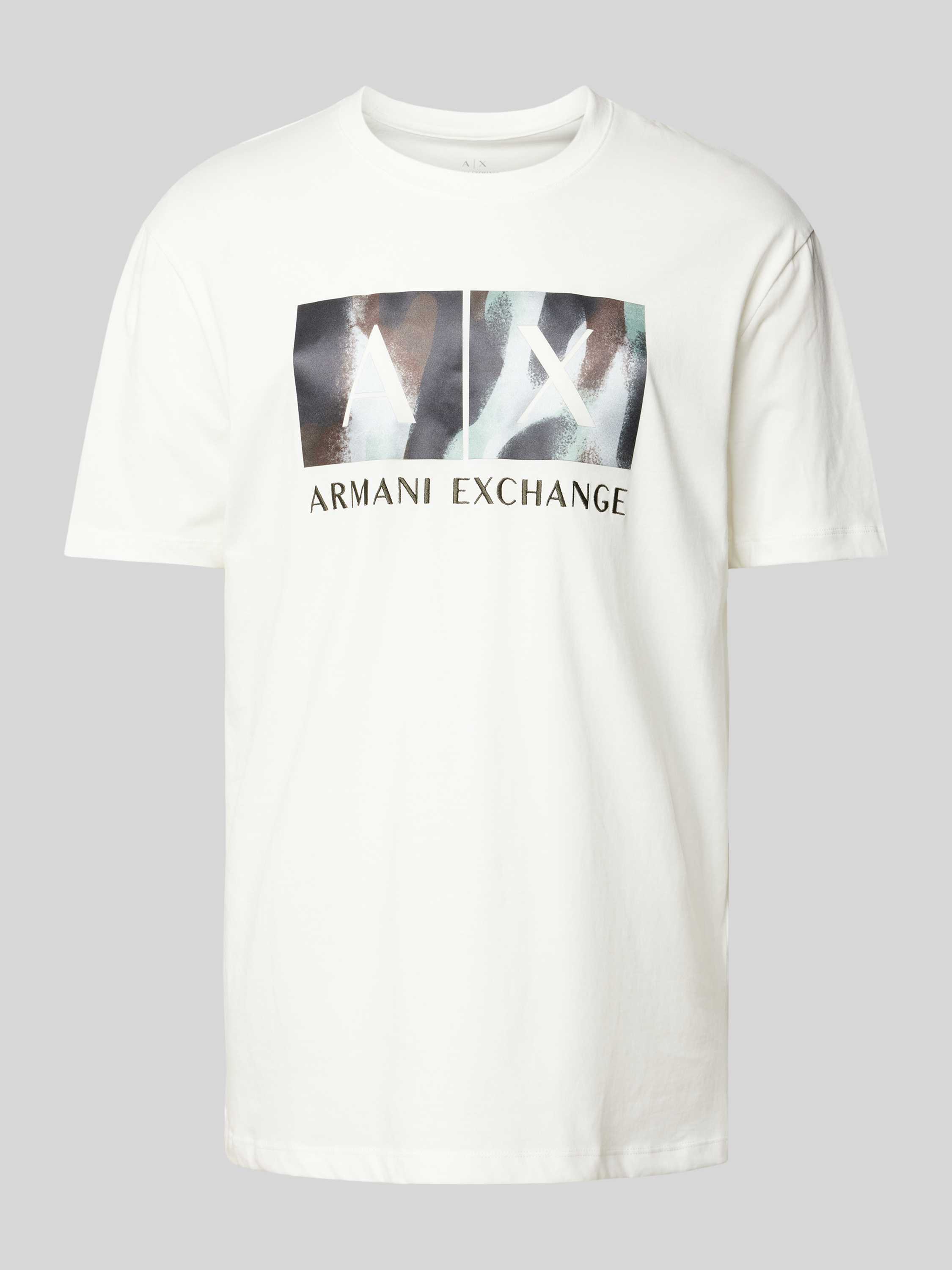 Armani Exchange Heren T-shirt Polo Herfst Winter Collectie White Heren