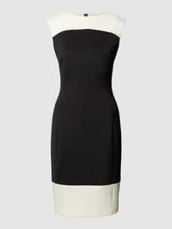 Calvin Klein Womenswear Knielange jurk met ronde hals model 'NEOPRENE SCUBA'