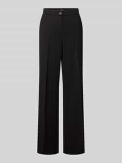 STEHMANN Wide leg bandplooibroek met steekzakken model 'Hillda'