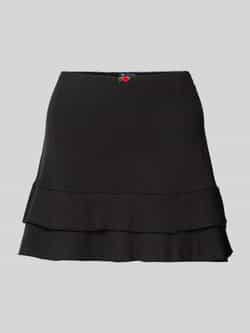 TOMMY JEANS Minirok TJW POINTELLE MINI SKIRT EXT met gaatjespatroon met volants