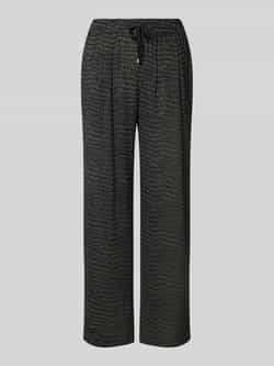 Opus Regular fit bandplooibroek met verkort model