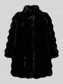 Armani Exchange Lange jas van imitatiebont met opstaande kraag