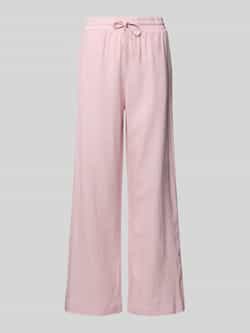FREE QUENT Wide leg linnen broek met elastische band model 'Lava'