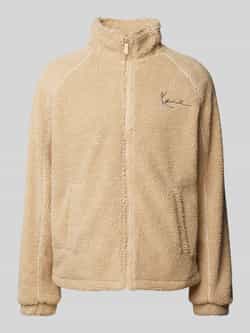 Karl Kani Sherpa Teddy Jack met Metalen Logo Beige Heren