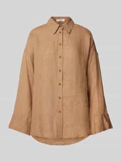 Christian Berg Woman Relaxed fit linnen blouse met overhemdkraag