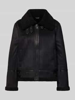 Lauren Ralph Lauren Regular fit jack in leerlook met imitatiebont