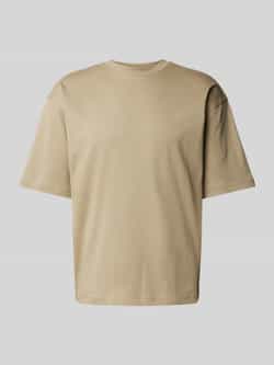 JAKE*S STUDIO MEN T-shirt met geribde ronde hals