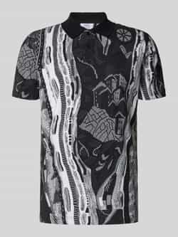 Carlo colucci Regular fit poloshirt met korte knoopsluiting