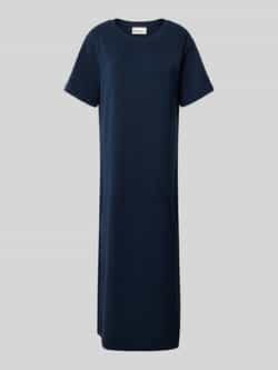 My Essential Wardrobe Donker Saffierblauwe Lange Jurk met Splitten Blue Dames