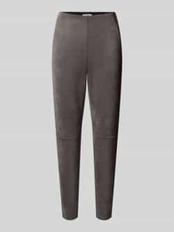 Christian Berg Woman Broek in leerlook met elastische band