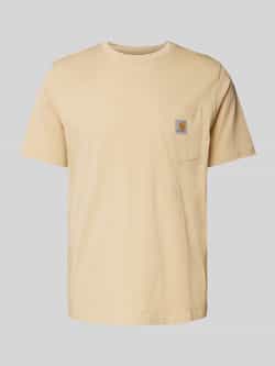 Carhartt Work In Progress T-shirt met labelpatch model 'POCKET'
