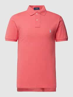 Ralph Lauren Koraalrode Katoenen Poloshirt Met Borduursel Red Heren