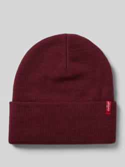 Levi's Beanie met labeldetail model 'SLOUCHY RED TAB'