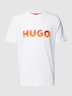 HUGO T-shirt met labelprint model 'Danda'