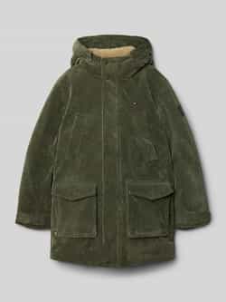 Tommy Hilfiger Teens Regular fit parka met capuchon model 'CORDUROY'
