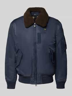 Blauer Usa Bomberjack met tweewegsritssluiting model 'MARSHALL'