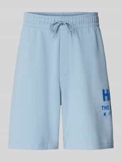 Hugo Blue Sweatshorts met elastische band model 'Nesisho'
