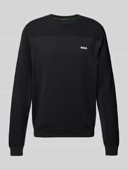 BOSS Green Gebreide pullover met labelprint model 'Momentum'
