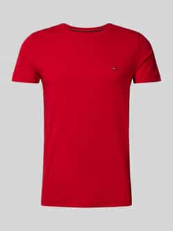 Tommy Hilfiger Slim fit T-shirt met logostitching