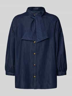 LUISA CERANO Regular fit blouse met strik en 3 4-mouwen