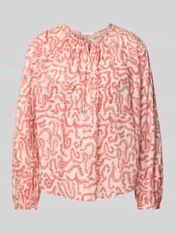 Opus Relaxed fit blouse met druppelvormige hals model 'Fisanna'