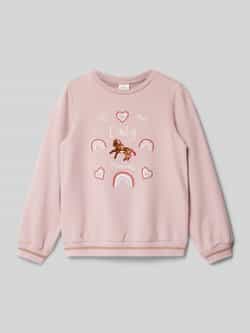 s.Oliver RED LABEL Regular fit sweatshirt van zachte katoenmix met glitter- en paillettendetails