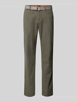 MCNEAL Regular fit broek met knoopsluiting en riem