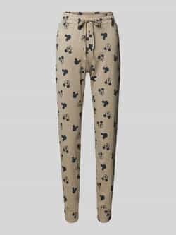 Jake*s Casual Pyjamabroek met elastische band en tunnelkoord