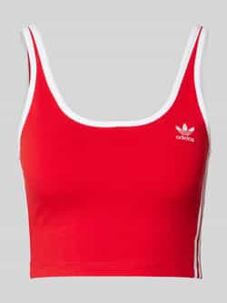 Adidas Originals 3-Stripes Crop Tank Top Rood- Dames Rood