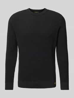 Superdry Gebreide pullover met structuurmotief en ronde hals