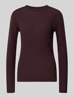 Shirt met lange mouwen van lyocellmix met ronde hals
