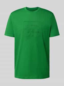 Armani Exchange T-shirt met geribde ronde hals