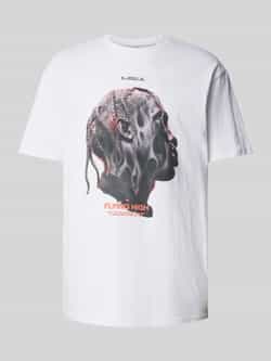 mister tee T-shirt met motief- en statementprint model 'FLYING HIGH'