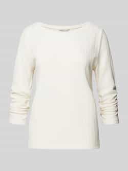 Tom Tailor Denim Shaped fit sweatshirt met structuur en 3 4-mouwen