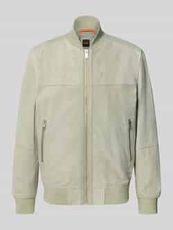 Boss Orange Regular fit jack van echt geitenleer model 'JOHICE'