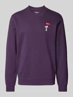 S.Oliver RED LABEL Sweatshirt met geribde opstaande kraag