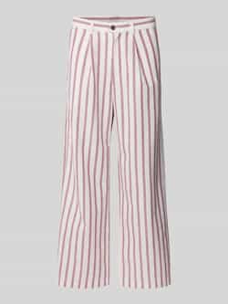 PROHIBITED Wide leg stoffen broek met linnen