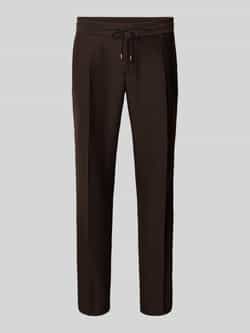 HUGO Slim fit pantalon met scheerwol